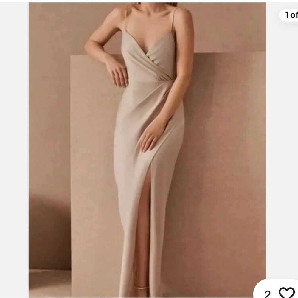 Anthropologie BHLDN Satin Maxi Dress